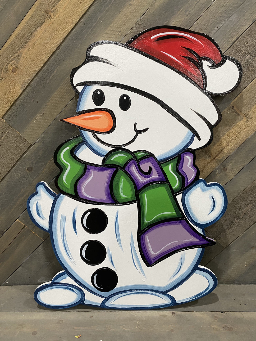 Small Snowman with scarf DIY Christmas Blank