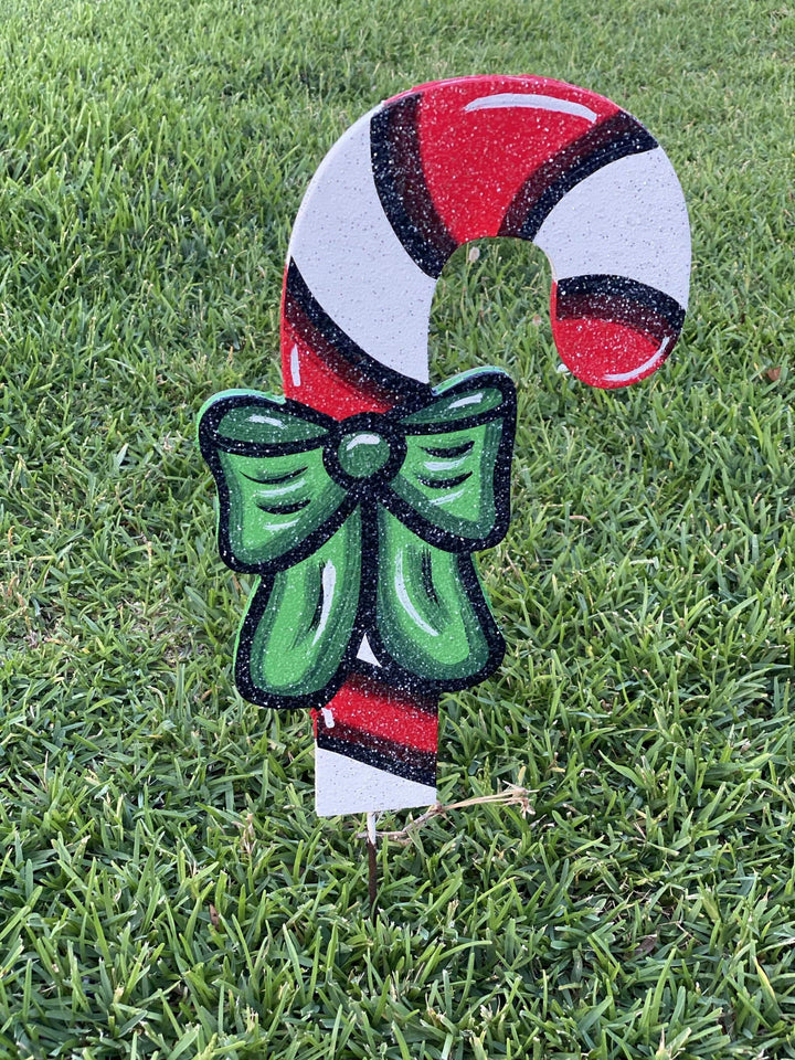 Candy Cane with Bow Blank