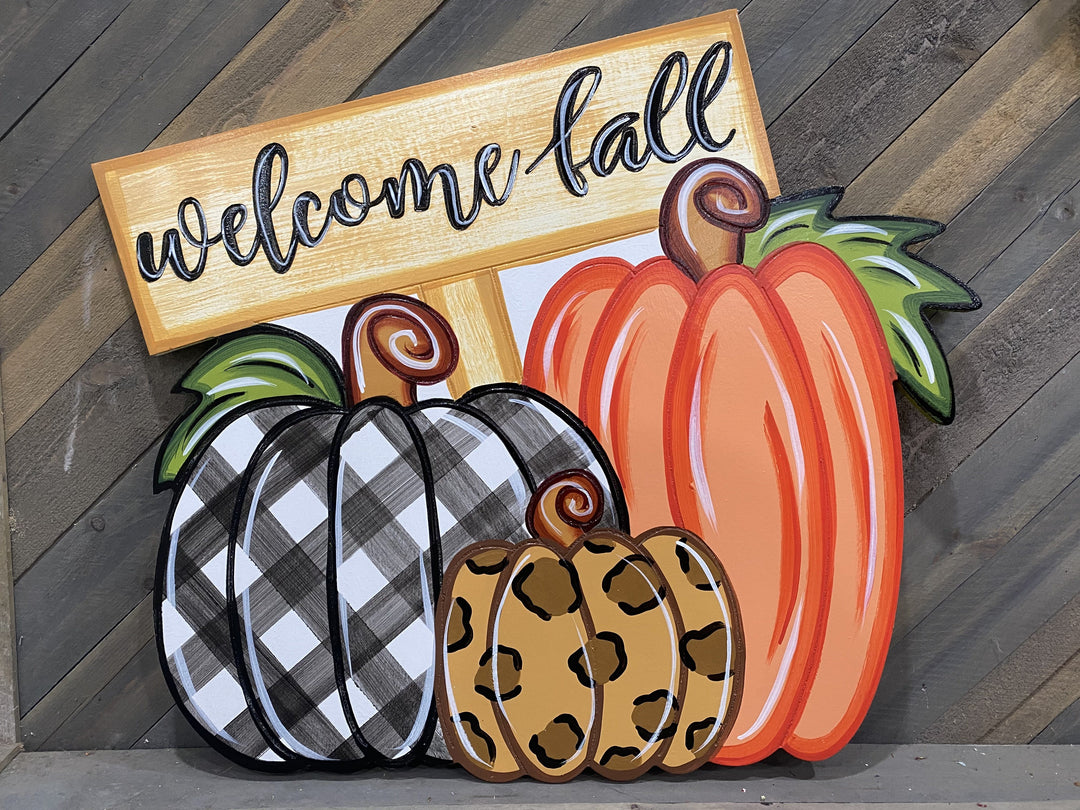 Welcome Fall Pumpkins DIY Blank