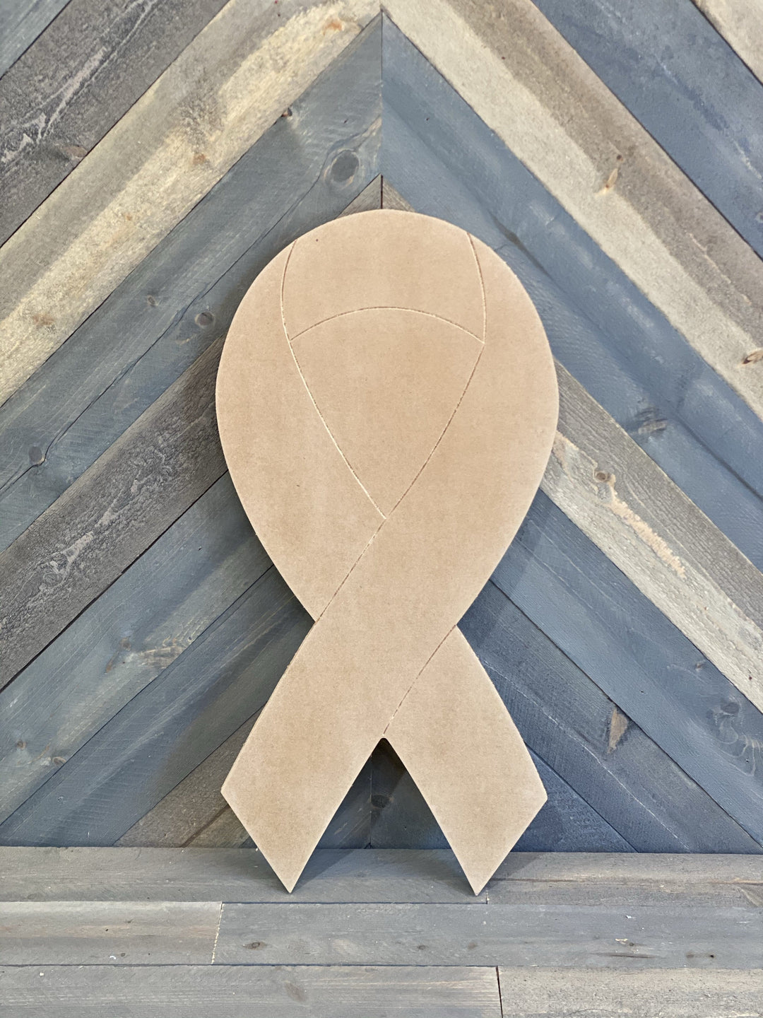 DIY Cancer Ribbon Wooden Yard Art