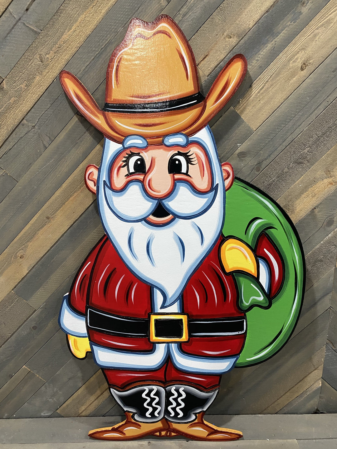 Cowboy Santa DIY Christmas Blank